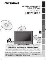 Preview for 1 page of Sylvania LD370SC8 S Owner'S Manual