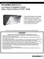 Предварительный просмотр 1 страницы Sylvania LEDVANCE WALL PACK NON-CUTOFF 105W Installation Manual