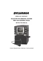 Предварительный просмотр 1 страницы Sylvania MEF122BT Instruction Manual