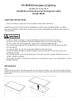 Preview for 1 page of Sylvania RM36 Installation Instructions