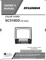 Sylvania SC519DD Owner'S Manual preview