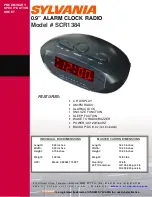 Sylvania SCR1384 Specification Sheet preview