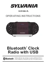 Preview for 1 page of Sylvania SCR1996-PL Operating Instructions Manual