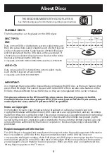 Предварительный просмотр 6 страницы Sylvania SDVD1010 Instruction Manual