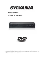 Предварительный просмотр 1 страницы Sylvania SDVD1053D User Manual