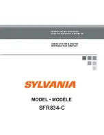 Sylvania SFR834-C Owner'S Use And Care Manual preview