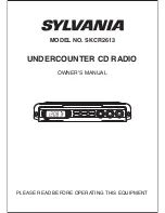 Sylvania SKCR2613 Owner'S Manual preview