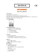 Sylvania SMP1002 User Manual preview