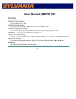 Sylvania SMPK1021 User Manual предпросмотр