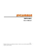 Preview for 1 page of Sylvania SMPK4066 User Manual