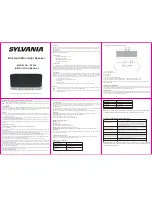 Preview for 1 page of Sylvania SP136 Instruction Manual