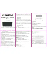 Preview for 2 page of Sylvania SP136 Instruction Manual