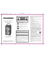 Sylvania SP305DG Instruction Manual предпросмотр