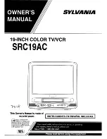 Preview for 1 page of Sylvania SRC19AC Owner'S Manual