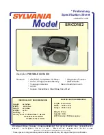 Sylvania SRCD182 Preliminary Specification Sheet preview