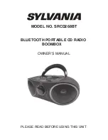 Sylvania SRCD268BT Owner'S Manual preview