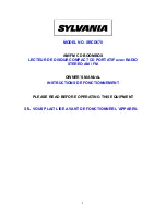 Sylvania SRCD670 Owner'S Manual preview