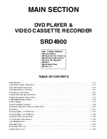 Предварительный просмотр 3 страницы Sylvania SRD4900 Service Manual