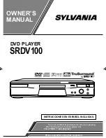 Sylvania SRDV100 Owner'S Manual preview