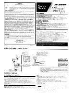 Предварительный просмотр 1 страницы Sylvania SRT2019 Owner'S Manual