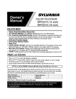 Sylvania SRT2213, SRT2219 Owner'S Manual предпросмотр