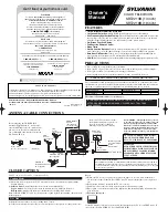 Preview for 1 page of Sylvania SRT2213B, SRT2219B Owner'S Manual