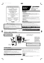 Предварительный просмотр 1 страницы Sylvania SRT2220F Owner'S Manual