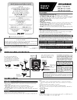 Предварительный просмотр 1 страницы Sylvania SRT2313, SRT2319 Owner'S Manual