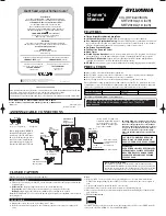 Preview for 1 page of Sylvania SRT2313A, SRT2319A Owner'S Manual