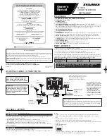 Предварительный просмотр 1 страницы Sylvania SRT2432P Owner'S Manual