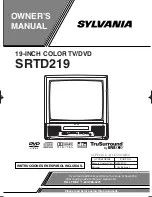 Sylvania SRTD219 Owner'S Manual preview