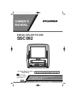 Sylvania SSC092 Owner'S Manual preview