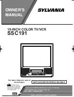 Sylvania SSC191 Owner'S Manual preview