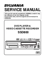 Preview for 1 page of Sylvania SSD800 Service Manual