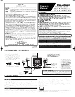 Предварительный просмотр 1 страницы Sylvania SST4131, SST4191 Owner'S Manual