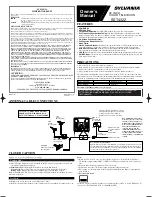 Sylvania SST4322 Owner'S Manual предпросмотр