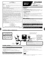 Предварительный просмотр 1 страницы Sylvania SST4323 Owner'S Manual