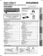 Preview for 1 page of Sylvania Sylvania DVC865H Owner'S Manual