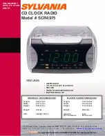 Sylvania SYLVANIA SCR4975 Specification Sheet preview