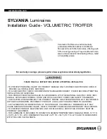 Sylvania VOLUMETRIC TROFFER Installation Manual preview