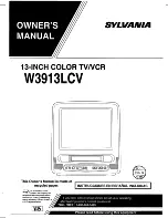 Sylvania W3913LCV Owner'S Manual preview