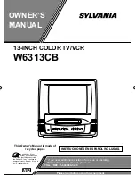 Preview for 1 page of Sylvania W6313CB Owner'S Manual