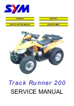 Sym Track Runner 200 Service Manual preview