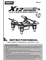 SYMA X12 gyroscope explorers Instruction Manual preview