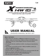 SYMA X14W User Manual preview