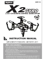 SYMA X2 Gyro Instruction Manual preview