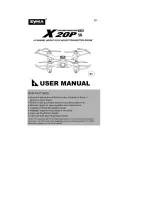 SYMA X20P User Manual предпросмотр