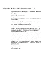 Предварительный просмотр 2 страницы Symantec 10744983 - Mail Security 8320 Administration Manual