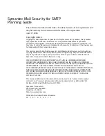 Preview for 2 page of Symantec 10765539 - Mail Security For SMTP Planning Manual