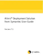 Symantec ALTIRIS DEPLOYMENT SOLUTION 7.1 Manual preview